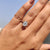Hidden stone engagement ring for proposal ring.
