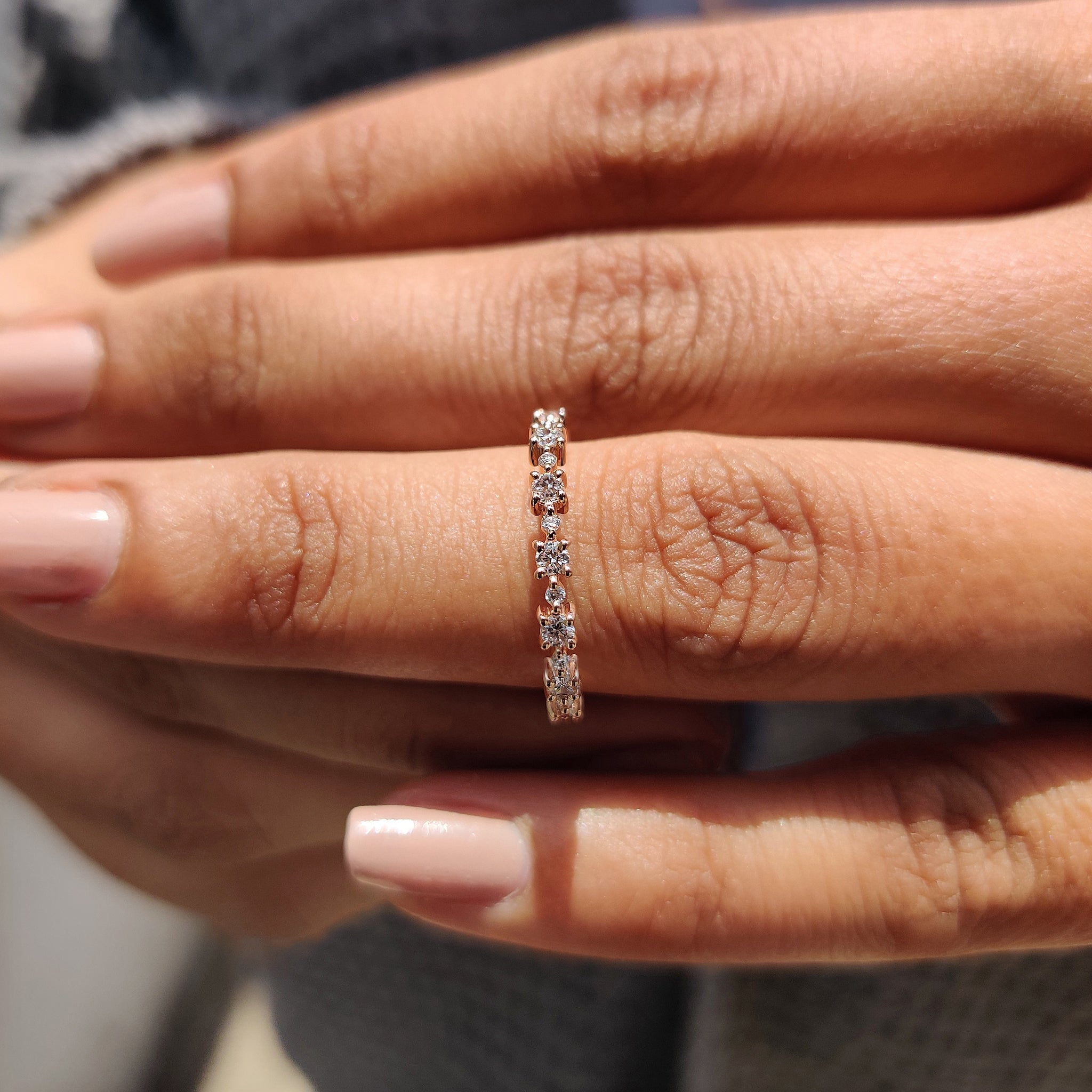 Lab Grown Diamond Rose Gold Eternity Band