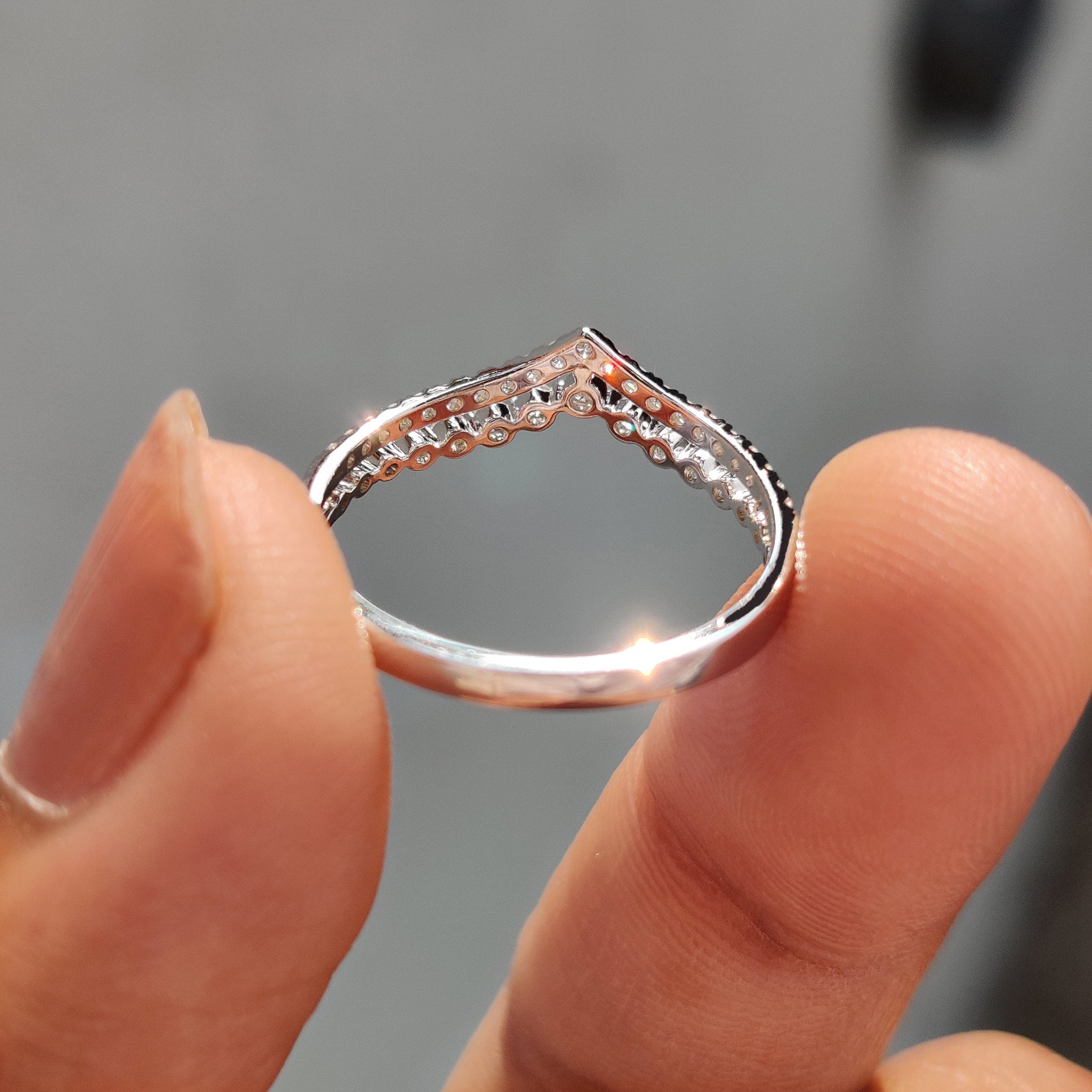 Carat Diamonds Wedding Band with double row diamonds for extra sparkle.
