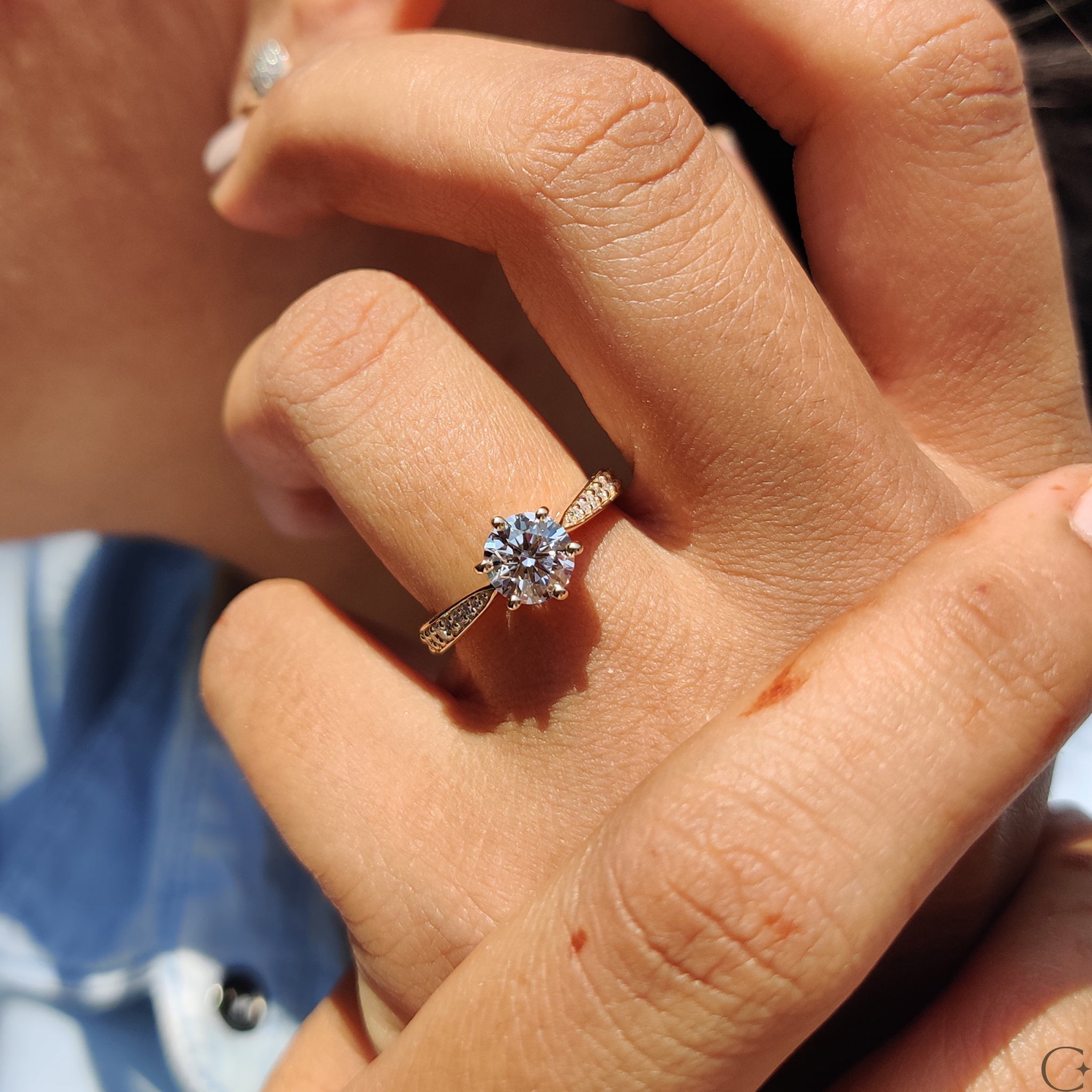 Handmade ring showcasing intricate craftsmanship and design.
