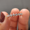 Shared Prong Wedding Band - Brilliant Cut Diamond