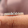 Half eternity diamond band with sparkling round diamonds.

