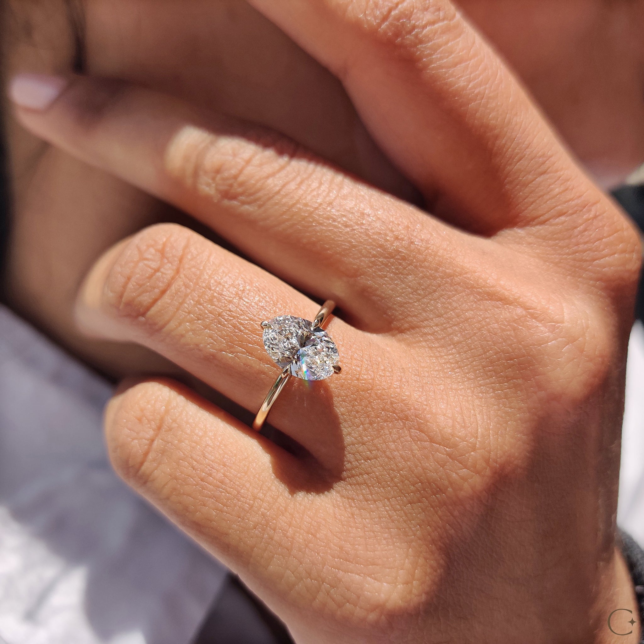 Lab grown diamond ring offering beauty and sustainability.
