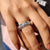 Baguette cut moissanite wedding band, designed for a sleek and modern look.