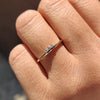 3 Stone Wedding Band - Round Diamonds