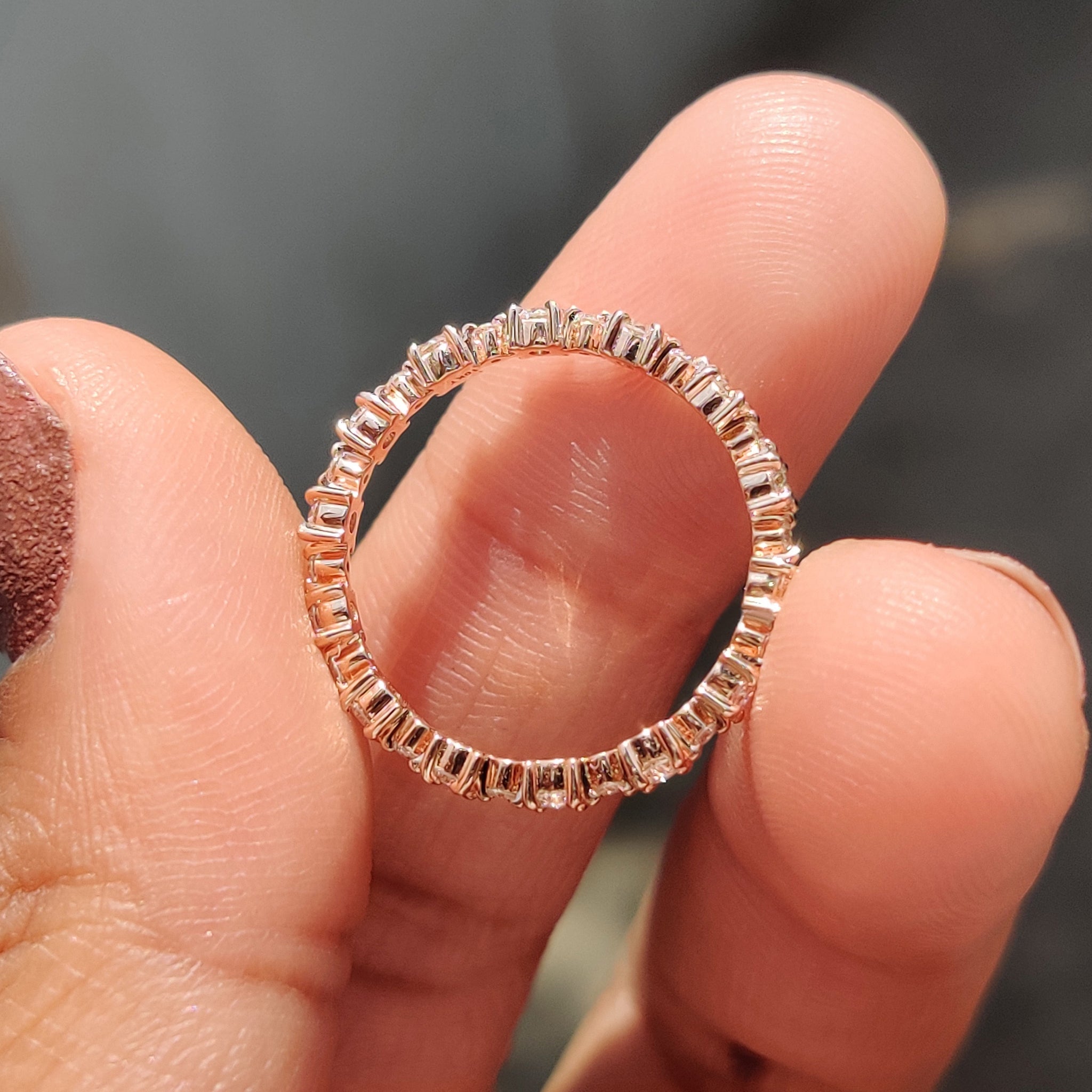 Lab Grown Diamond Rose Gold Eternity Band