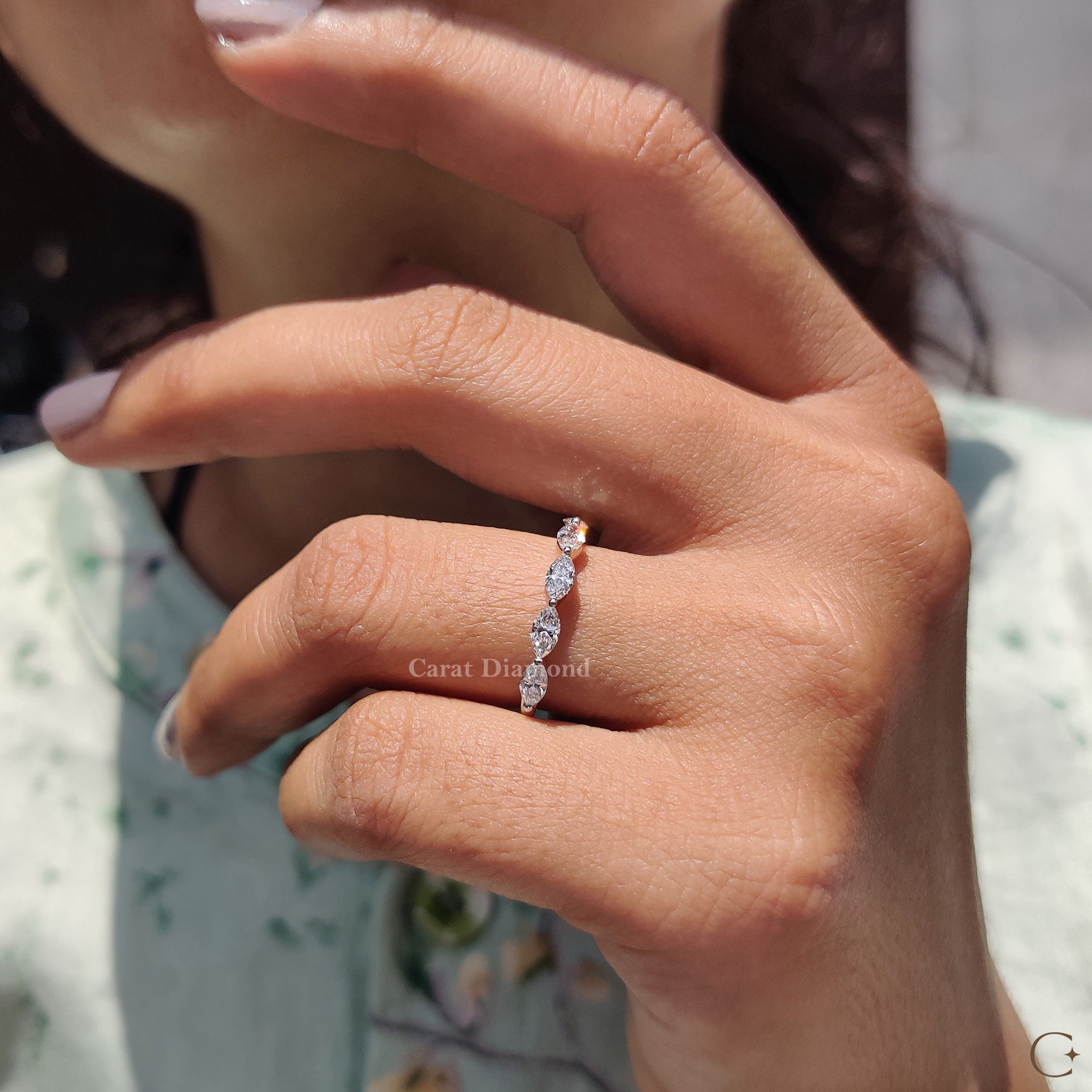 Handmade jewelry wedding band with intricate detailing.
