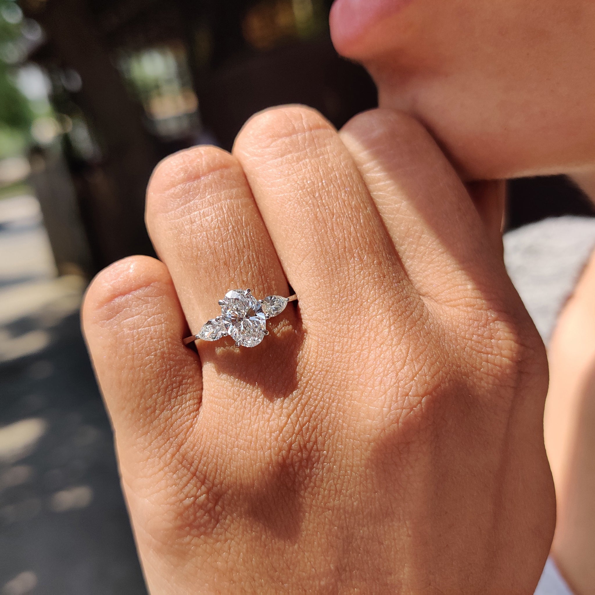 Elegant 4 prong claw setting engagement ring for added brilliance.
