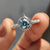 Round cut ring with twisted pave engagement ring
