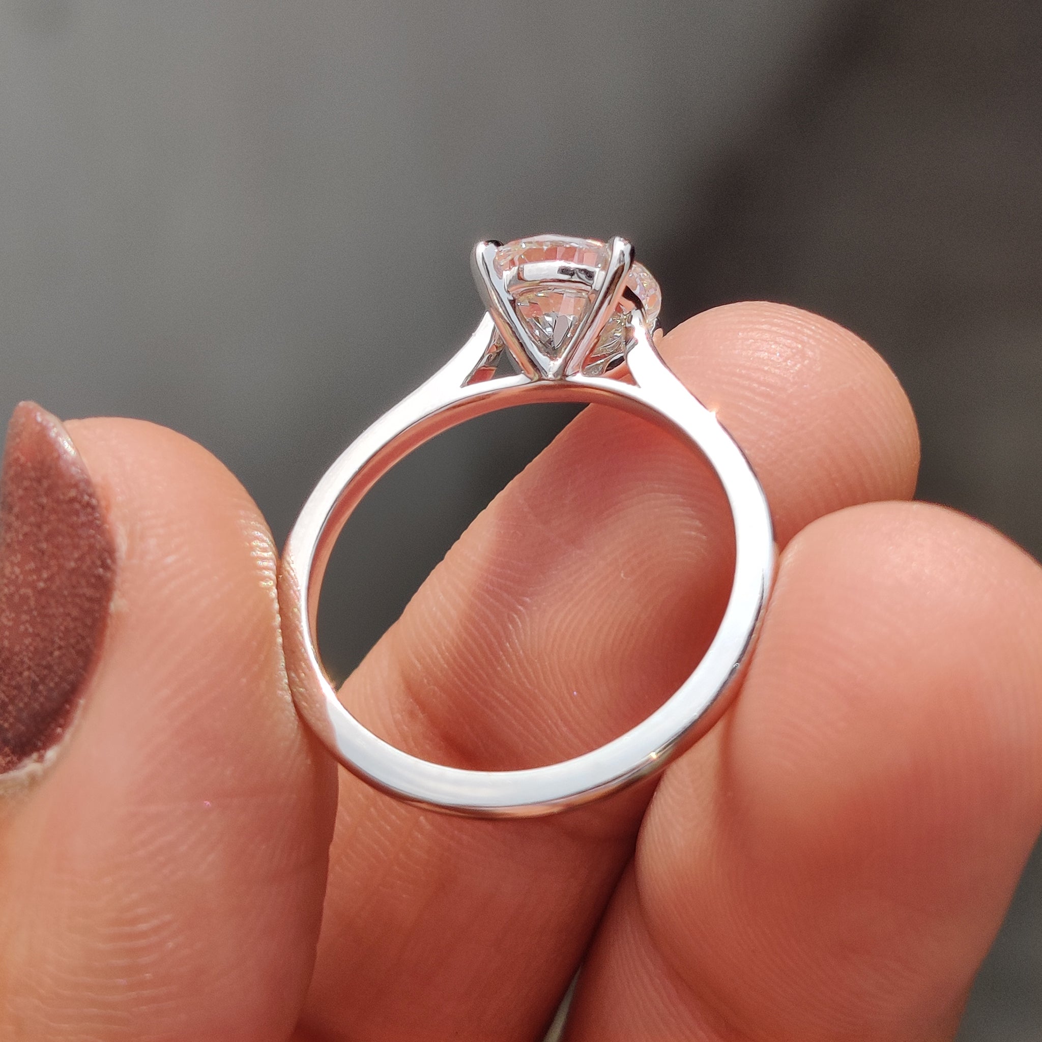 Carat diamonds engagement ring with a classic solitaire setting.
