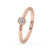 Round diamond ring with a bezel round diamond ring design, ideal as a simple engagement ring for special moments.