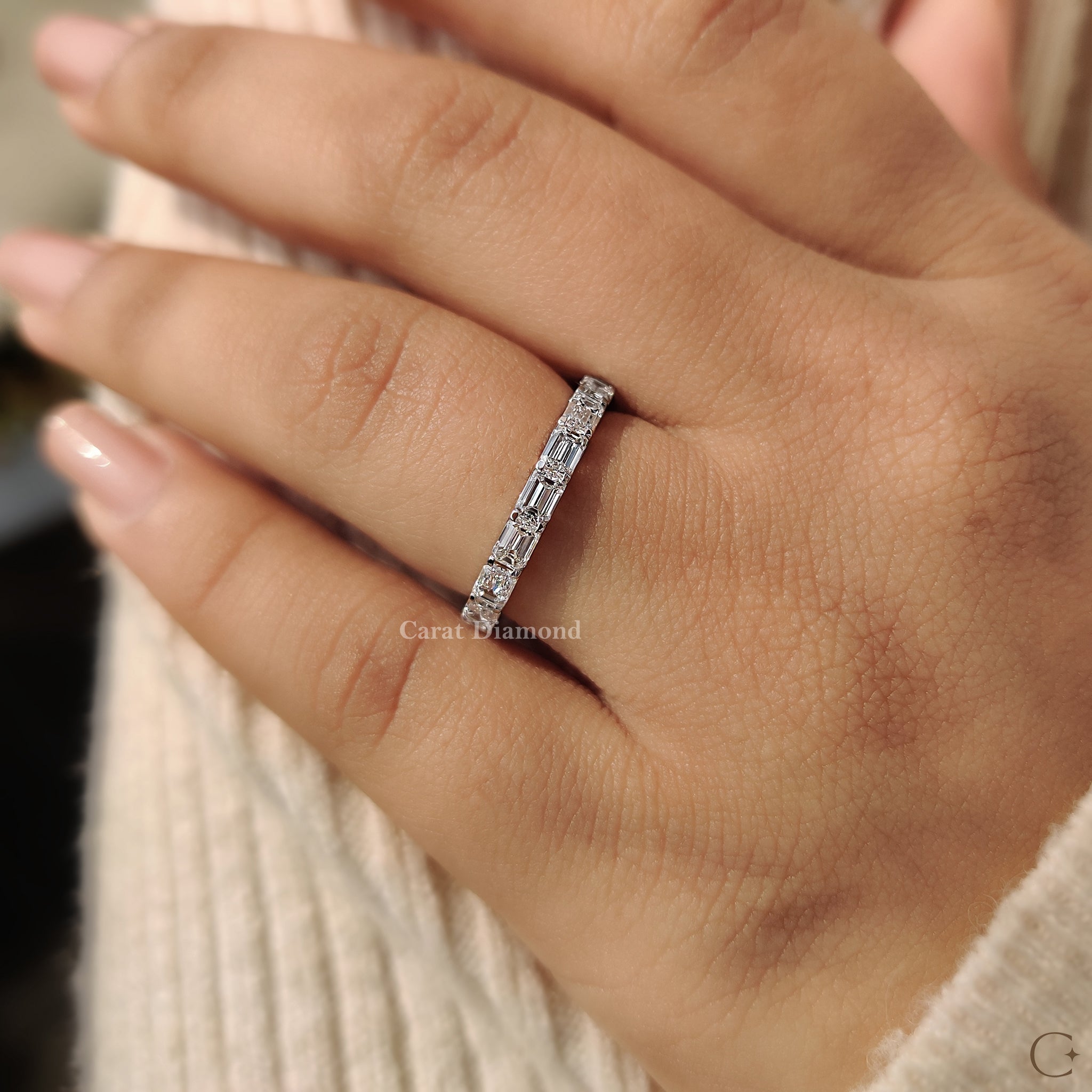 Eternity Emerald wedding band