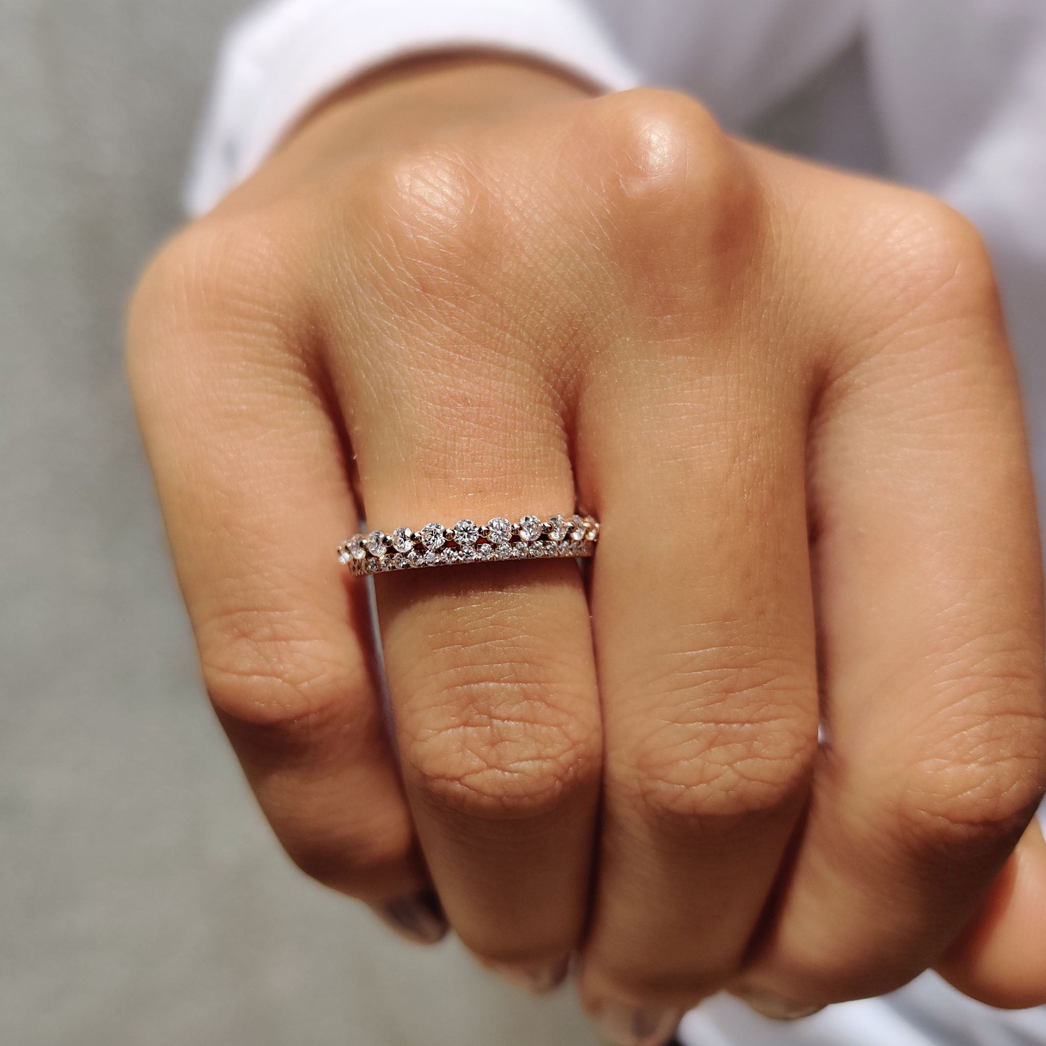 Unique wedding band built for a custom look.