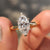 Marquise cut solitaire ring with a sleek design, perfect for any occasion.
