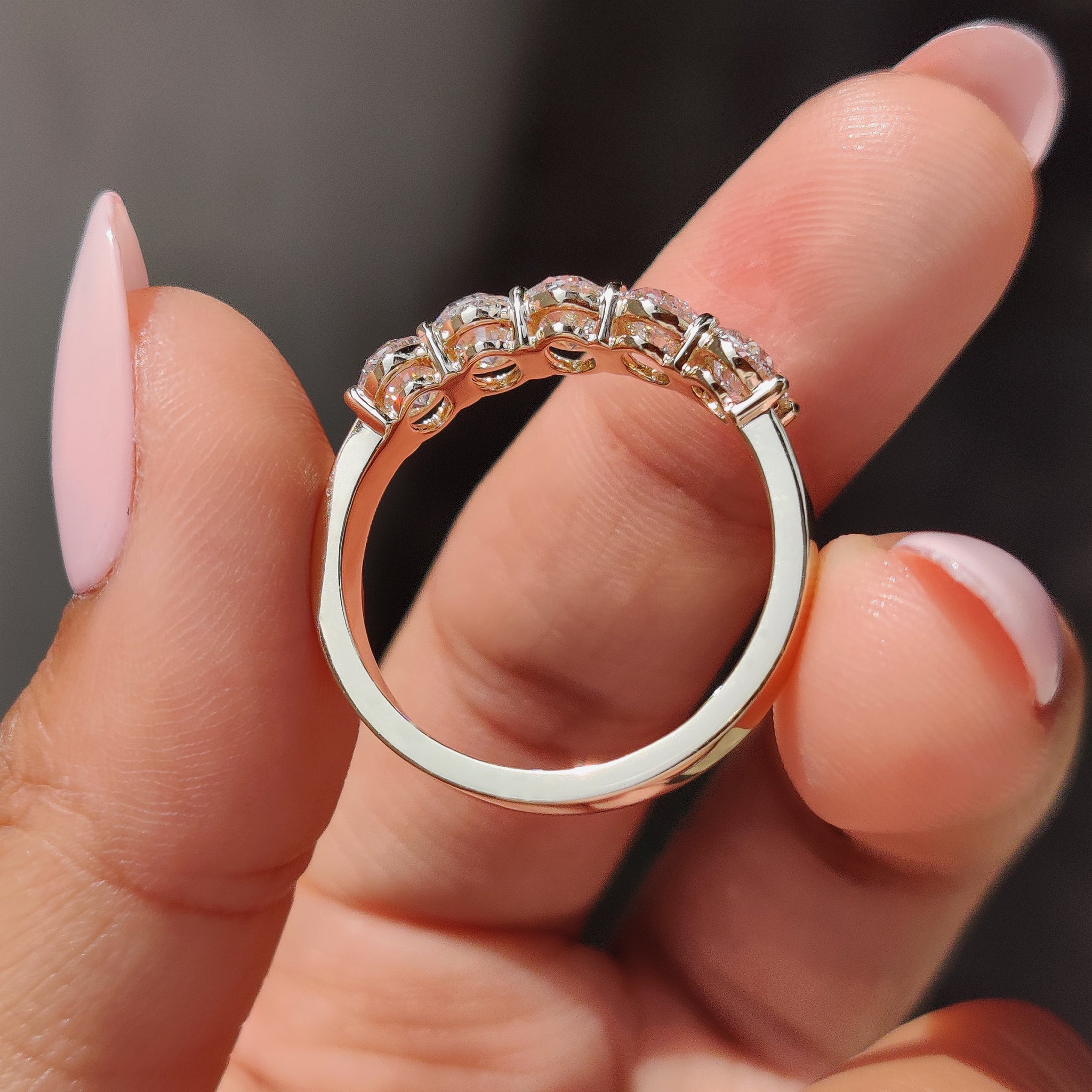 Handmade jewelry featuring a beautiful wedding band.
