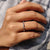 Full eternity band with Moissanite stone around the entire band.