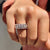 Proposal band with moissanite in rose gold, ideal for meaningful and stylish moments.