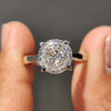 Moissanite solitaire ring offers bold simple classic beauty.