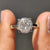 Moissanite solitaire ring offers bold simple classic beauty.
