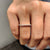 Yellow gold eternity band with bubble prong setting