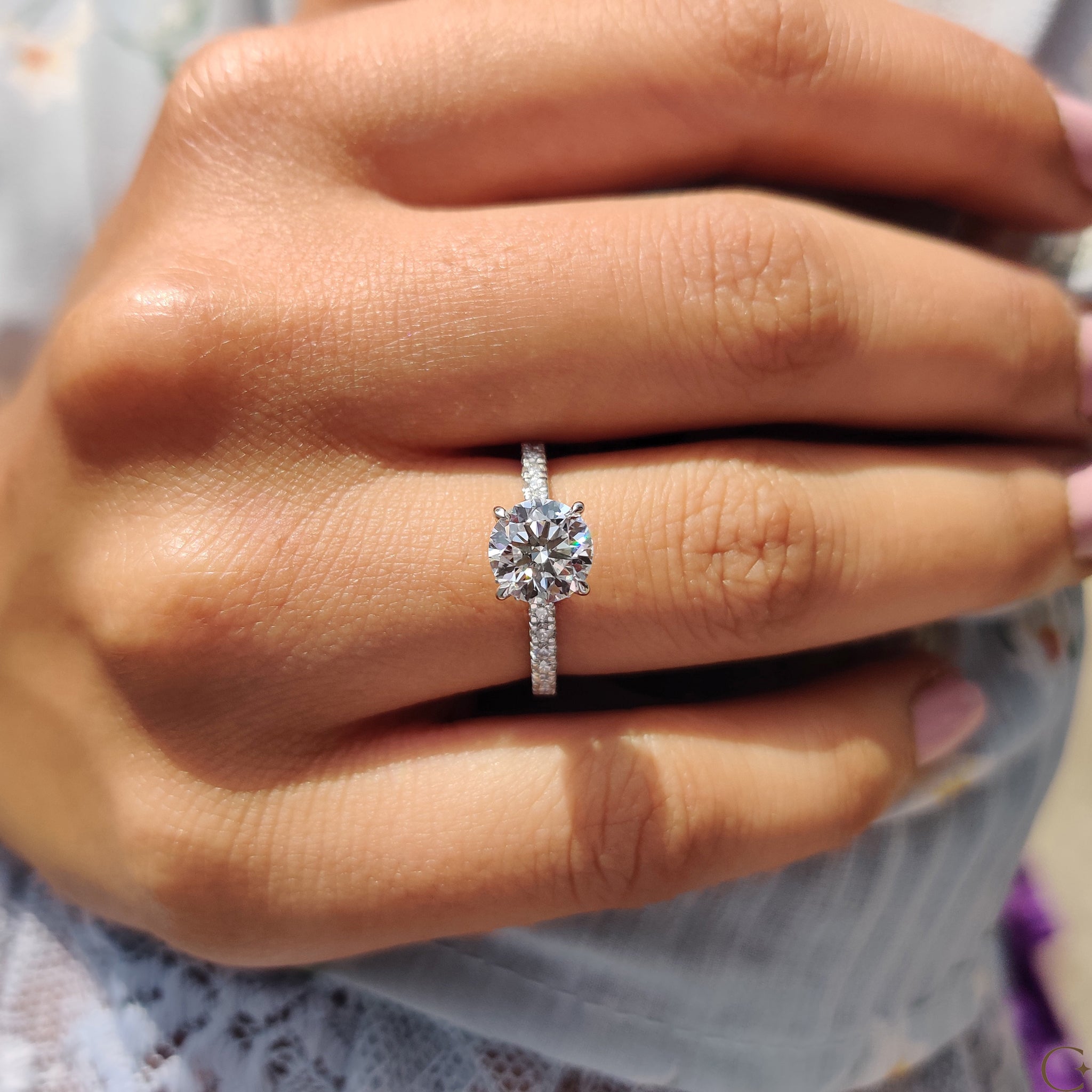 Handmade ring with exceptional craftsmanship and stunning diamonds.