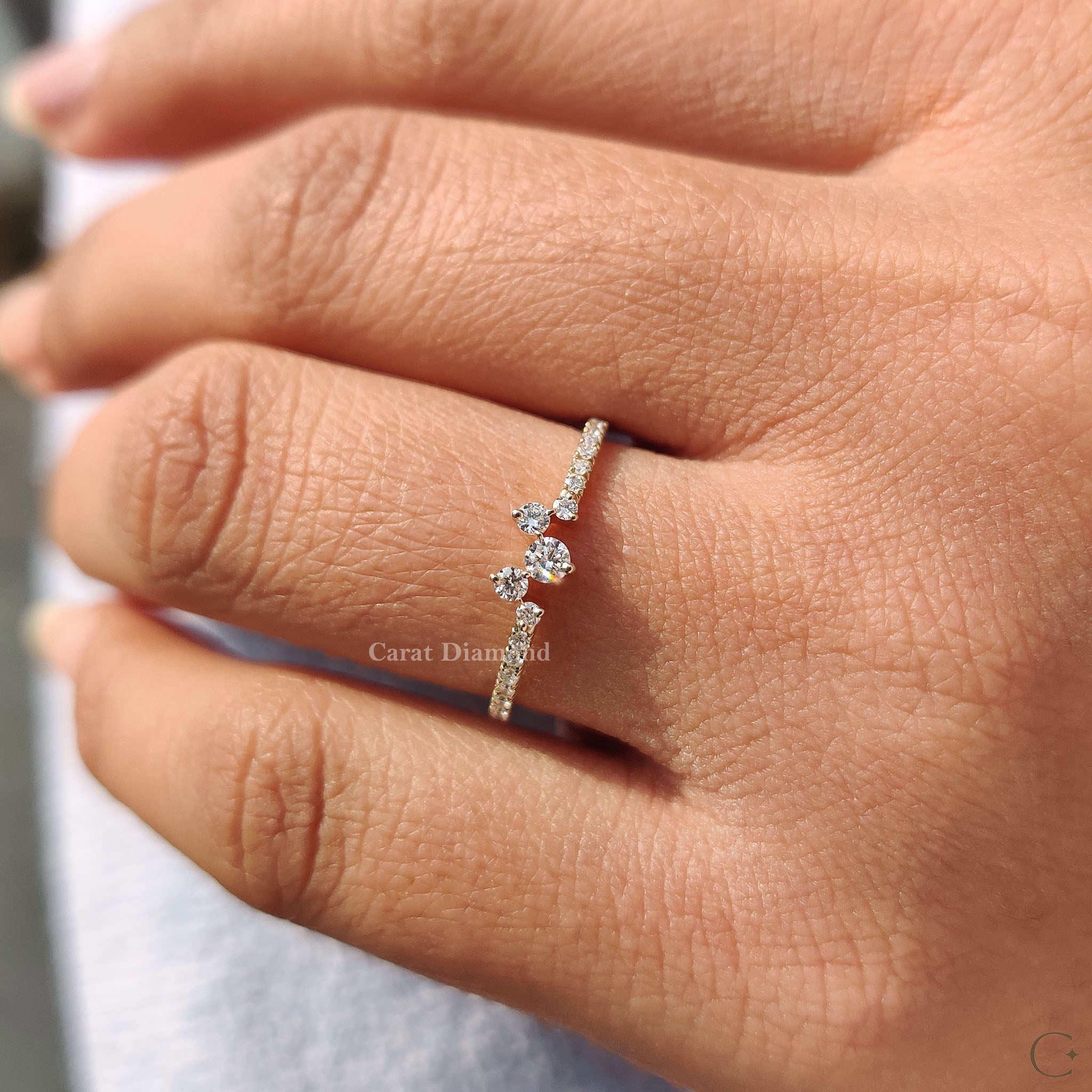 Handmade yellow gold wedding band.

