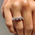 Five Stone Wedding Band With Bezel Milgrain Setting