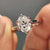 Oval cut engagement ring in white gold ring.
