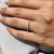 Round half eternity band made in white gold.