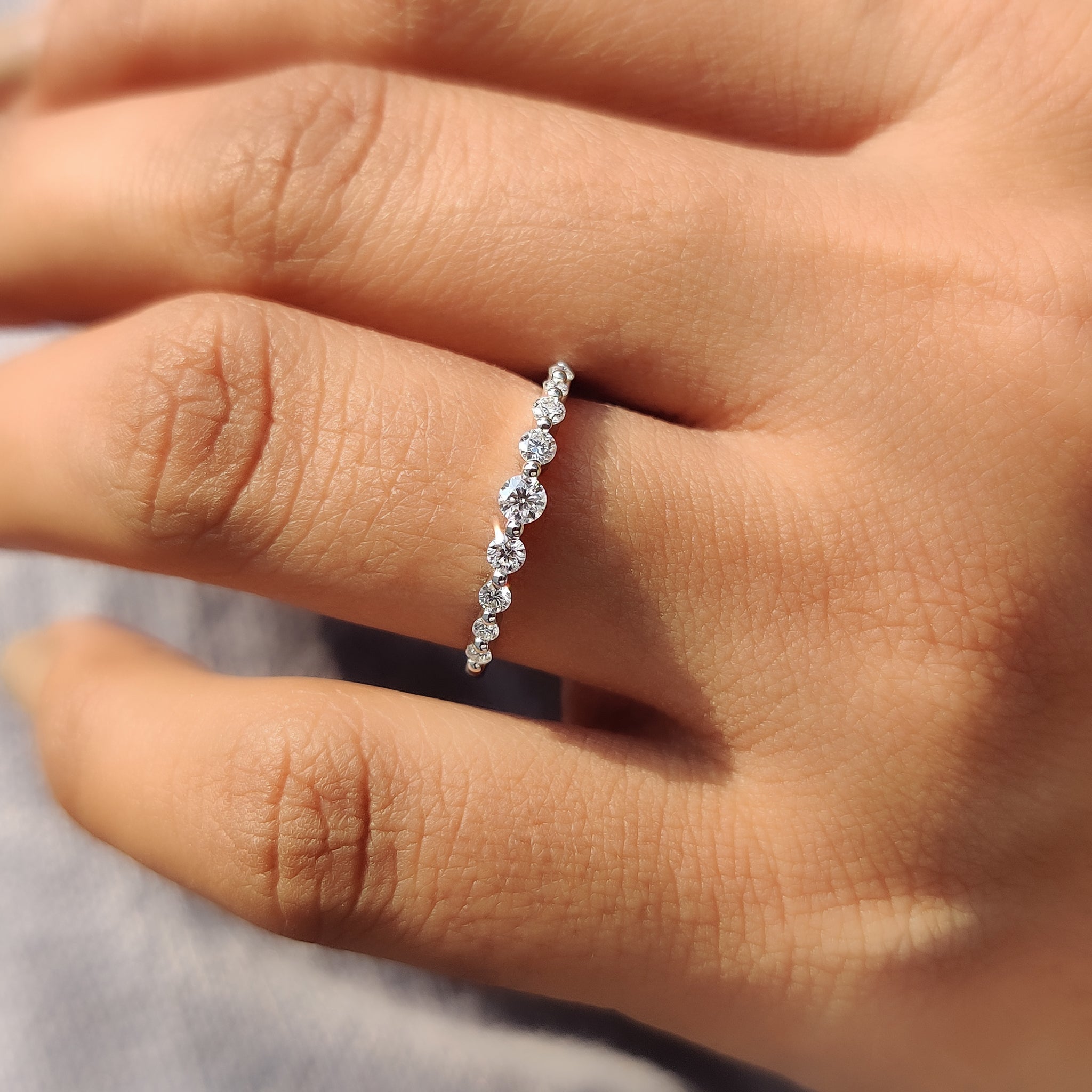 Lab grown diamond band in a classic design