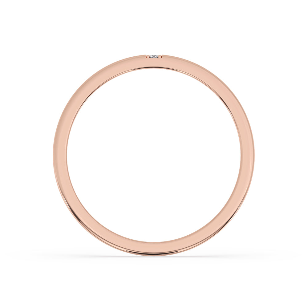 Gold comfort fit wedding band for a classic and luxurious wedding style.