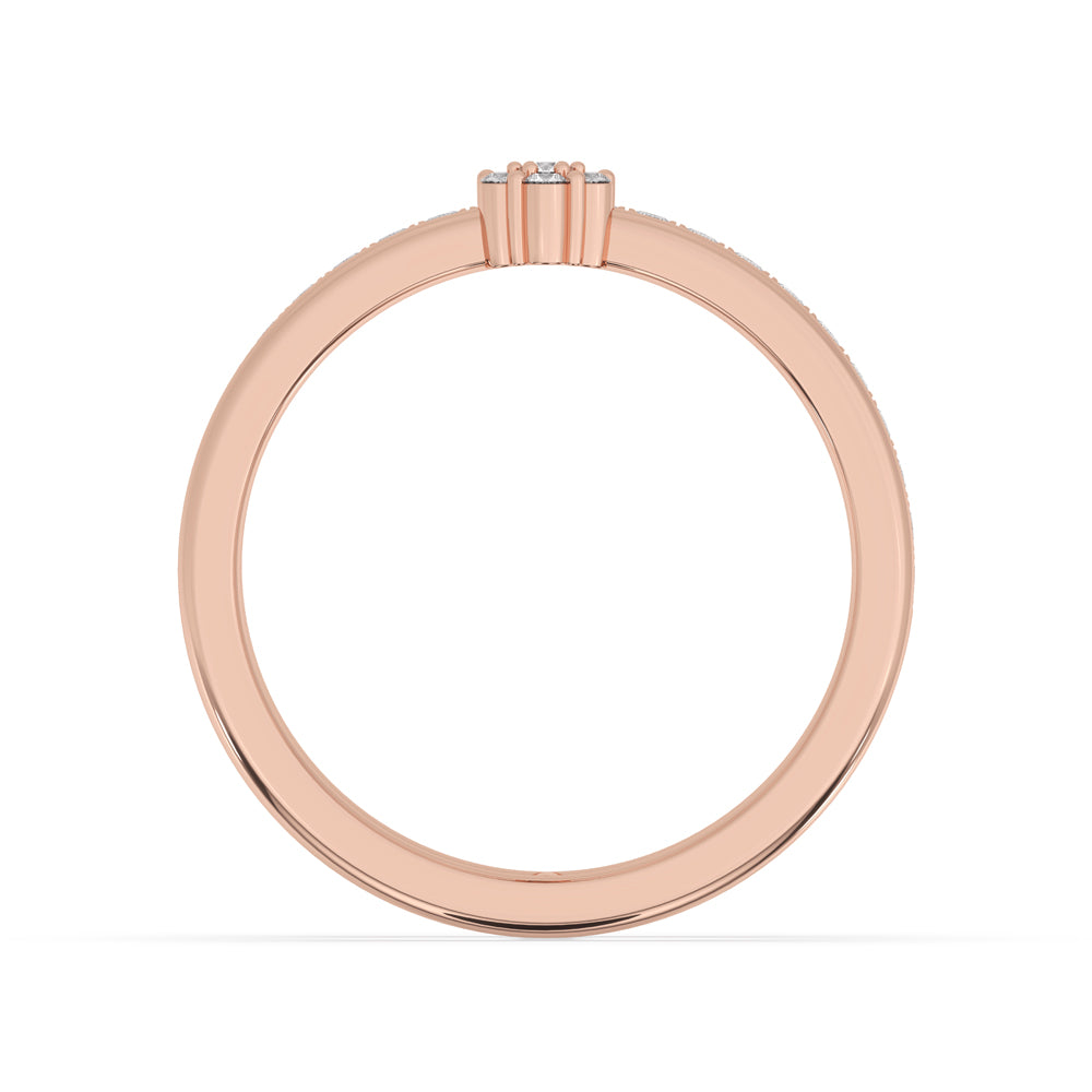Stunning two row diamond wedding band for a unique and sophisticated look.
