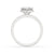 Elegant round halo engagement ring with a diamond halo, showcasing a round brilliant diamond cut in a 4 prong setting.
