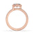 Elegant crossover ring gold showcasing a beautiful round diamond engagement ring with a classic prong setting ring.
