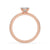 Gorgeous oval diamond engagement ring in a rose gold ring setting, perfect for a timeless proposal.
