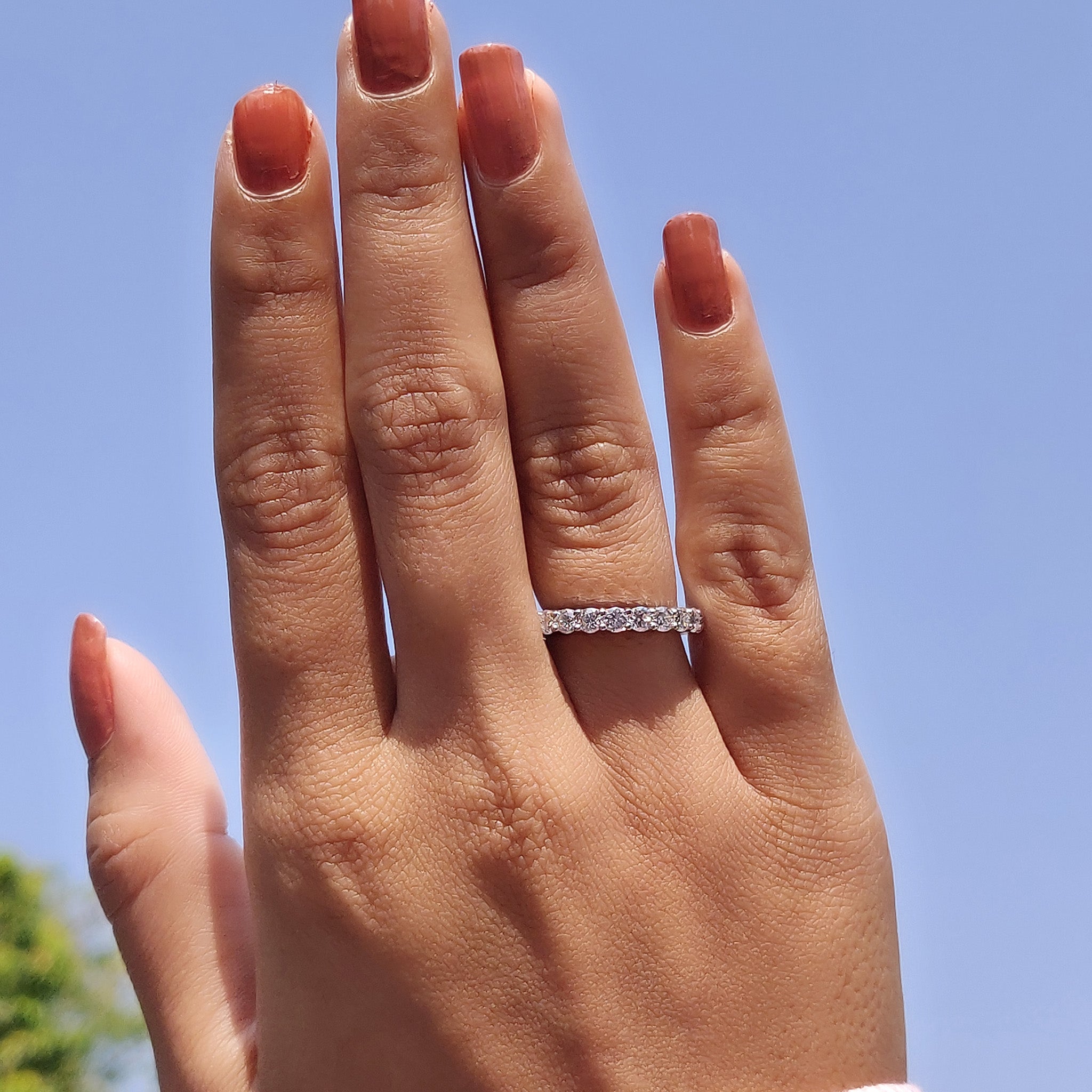 Round Diamond Eternity Band - White Gold