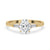 Oval cut diamond ring with claw prong setting, showcasing a brilliant lab grown diamond for timeless elegance.
