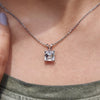 Asscher Cut Solitaire Diamond Pendant