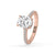 Hidden halo diamond ring crafted with rose gold ring and fine handmade jewelry style.
