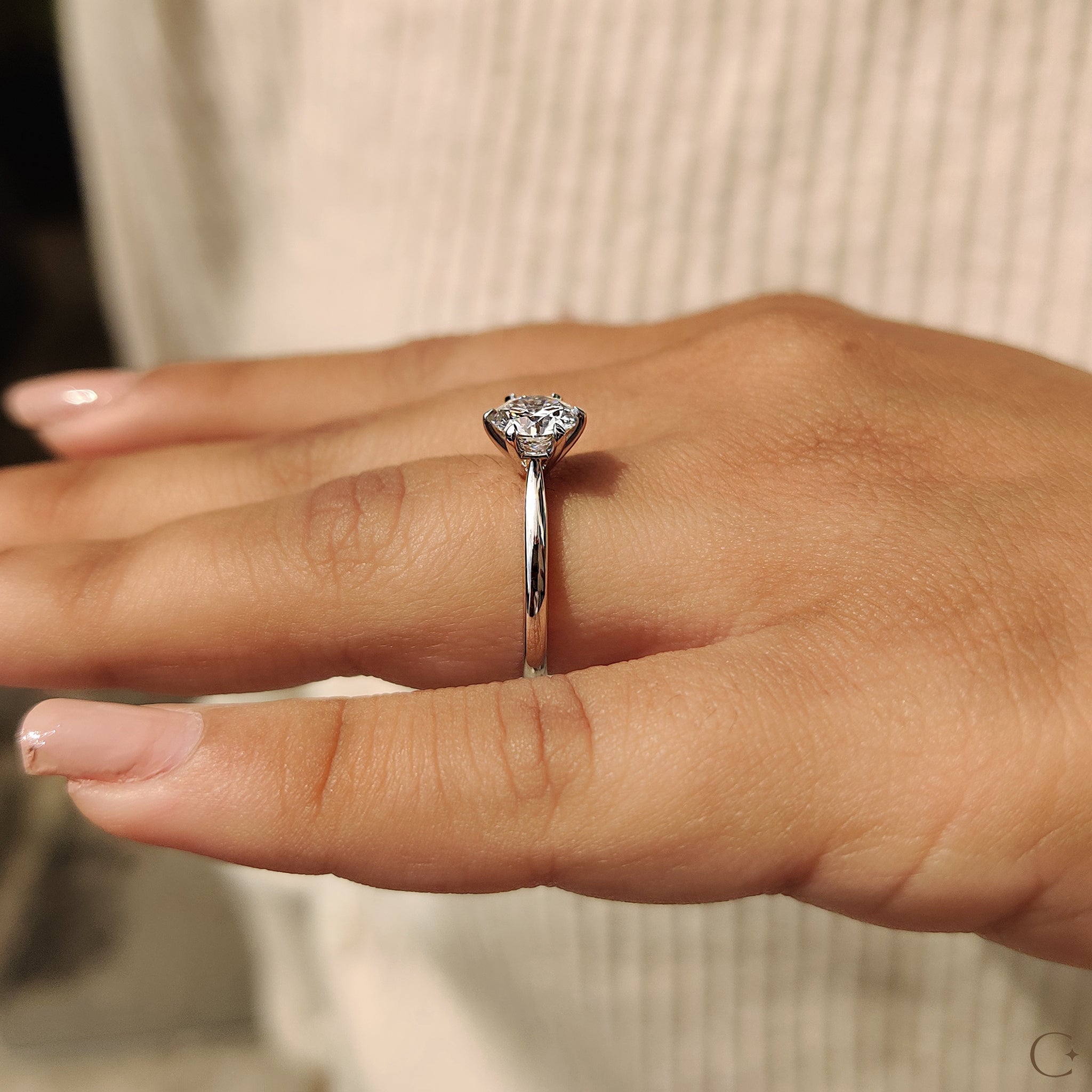Classic cathedral setting ring combining elegance and elevated style for a striking look.
