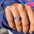 Oval cut engagement ring designed to highlight brilliance.
