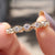 Milgrain eternity wedding band in yellow gold
