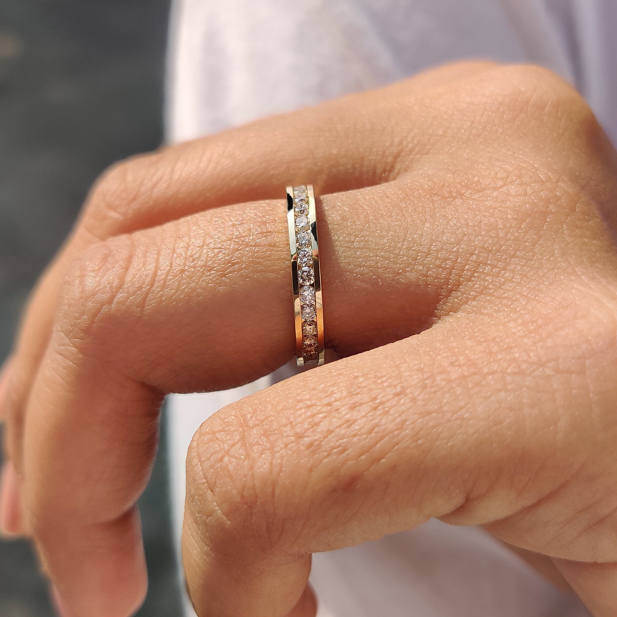Channel Set Diamond Band