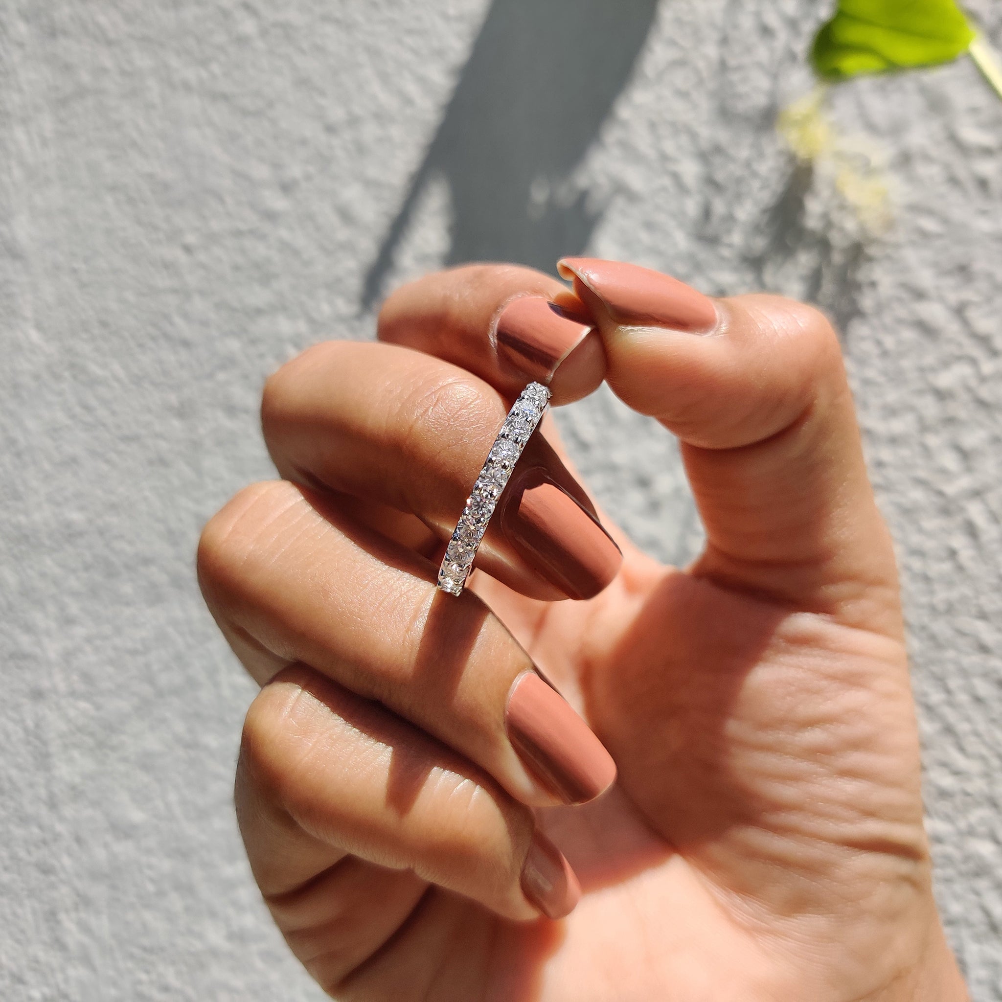 Handmade band with carat diamonds band.