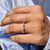 Marquise, round, and pear cut wedding band designed in white gold.