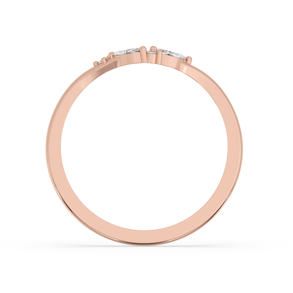 Diamond wedding band marquise with lab grown diamonds, perfect for modern and sustainable elegance.