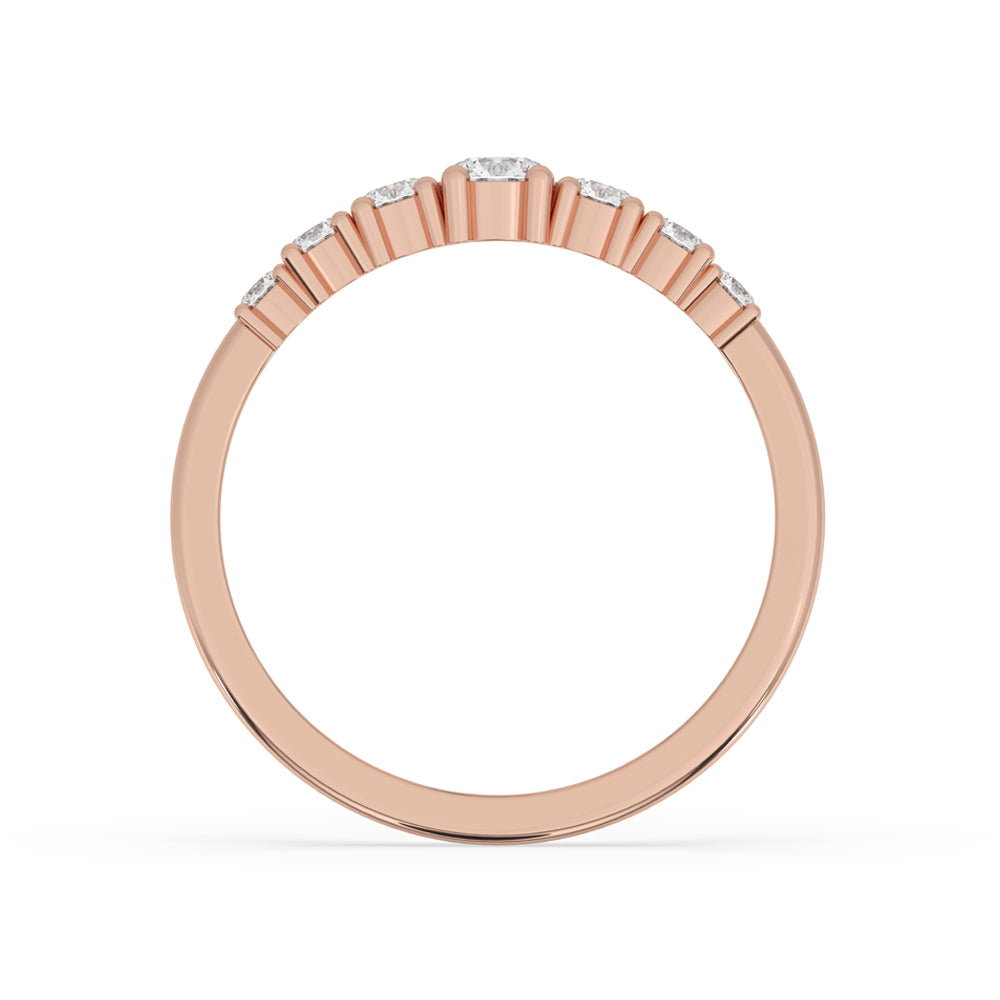 Half Eternity Diamond Band with Lab Grown Diamonds.