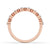 Baguette diamond half eternity band showcasing a sleek and modern handmade jewellery style.