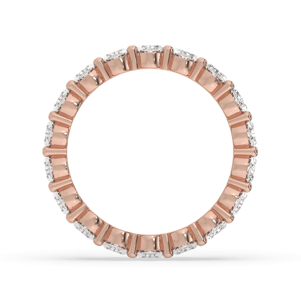 Oval Cut Eternity Band designed for modern elegance.