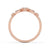 Elegant pear shaped ring with side stones in rose gold, IGI certified and crafted with care

